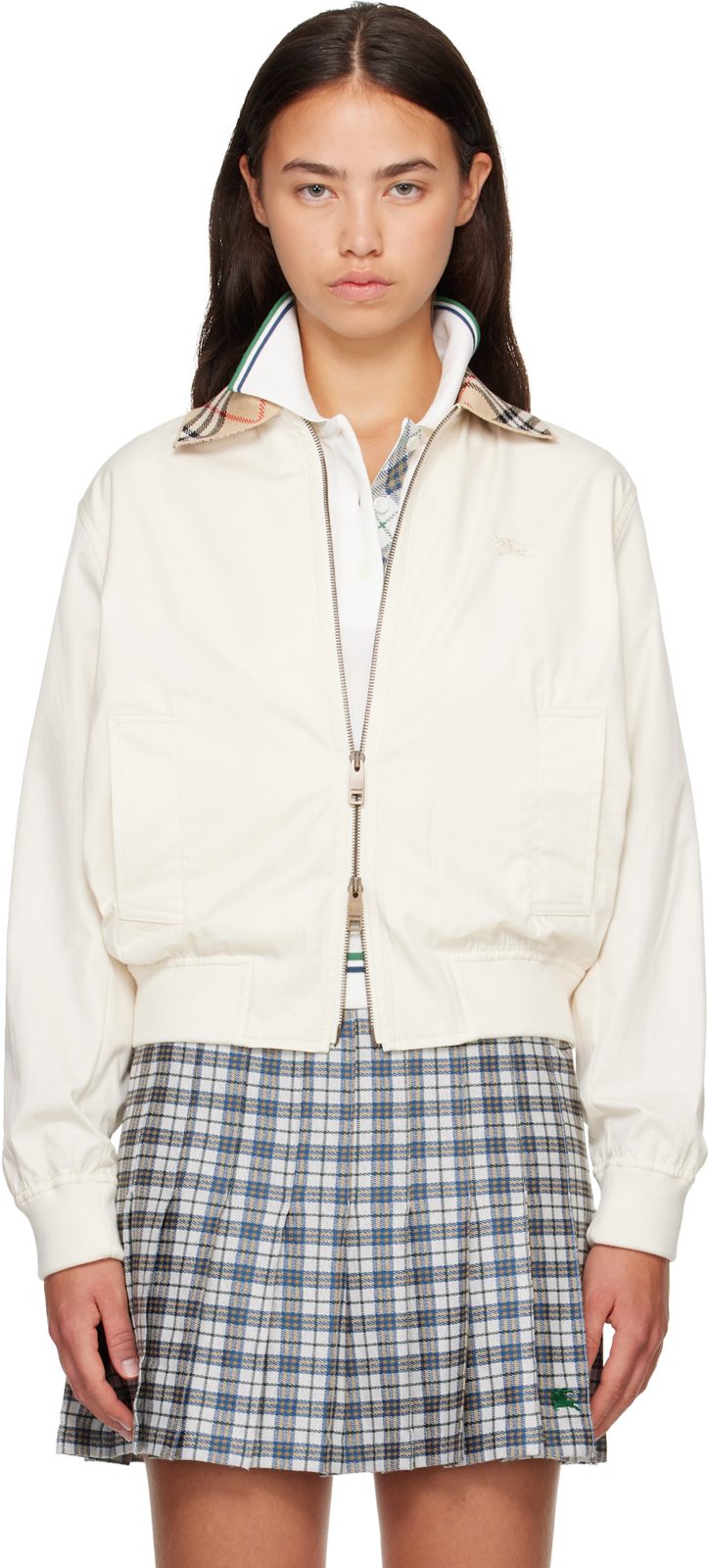 ์คํํ์ดํธ Cropped Tropical Gabardine Hayfield Harrington Jacket 262376F063005