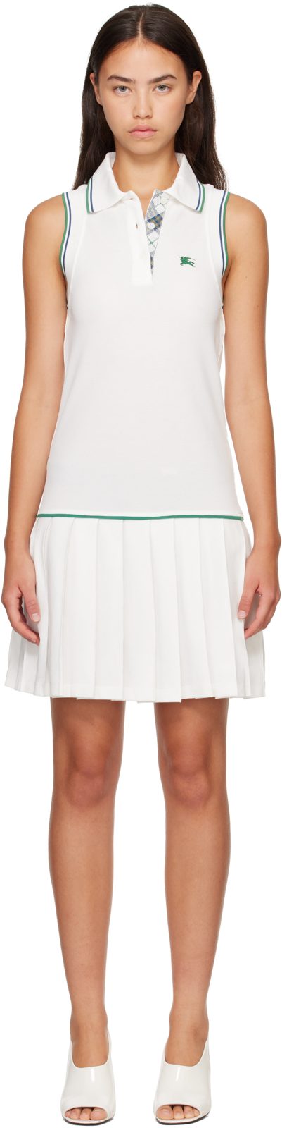 White Cotton Tennis Minidress 262376F052001