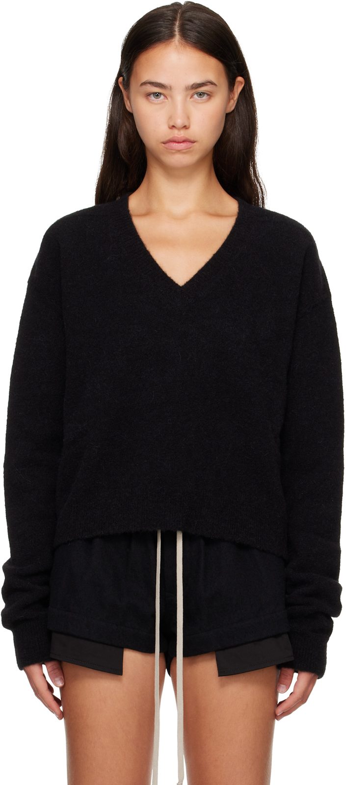 Black Tower Tommy V Neck Sweater 262232F100006