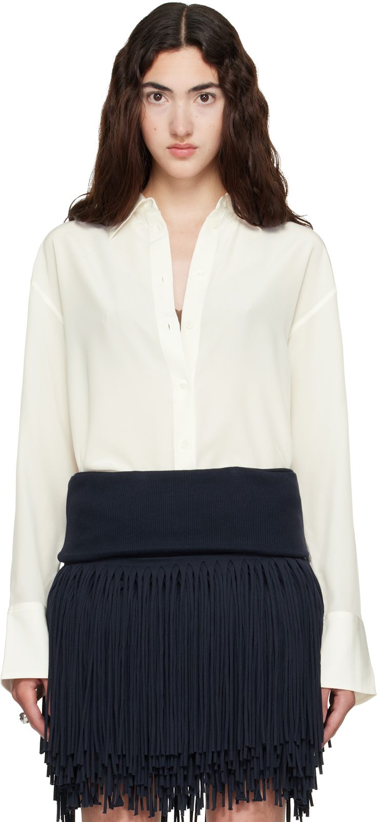 TOTEME [오프화이트] Silk Crepe Shirt 262771F109002