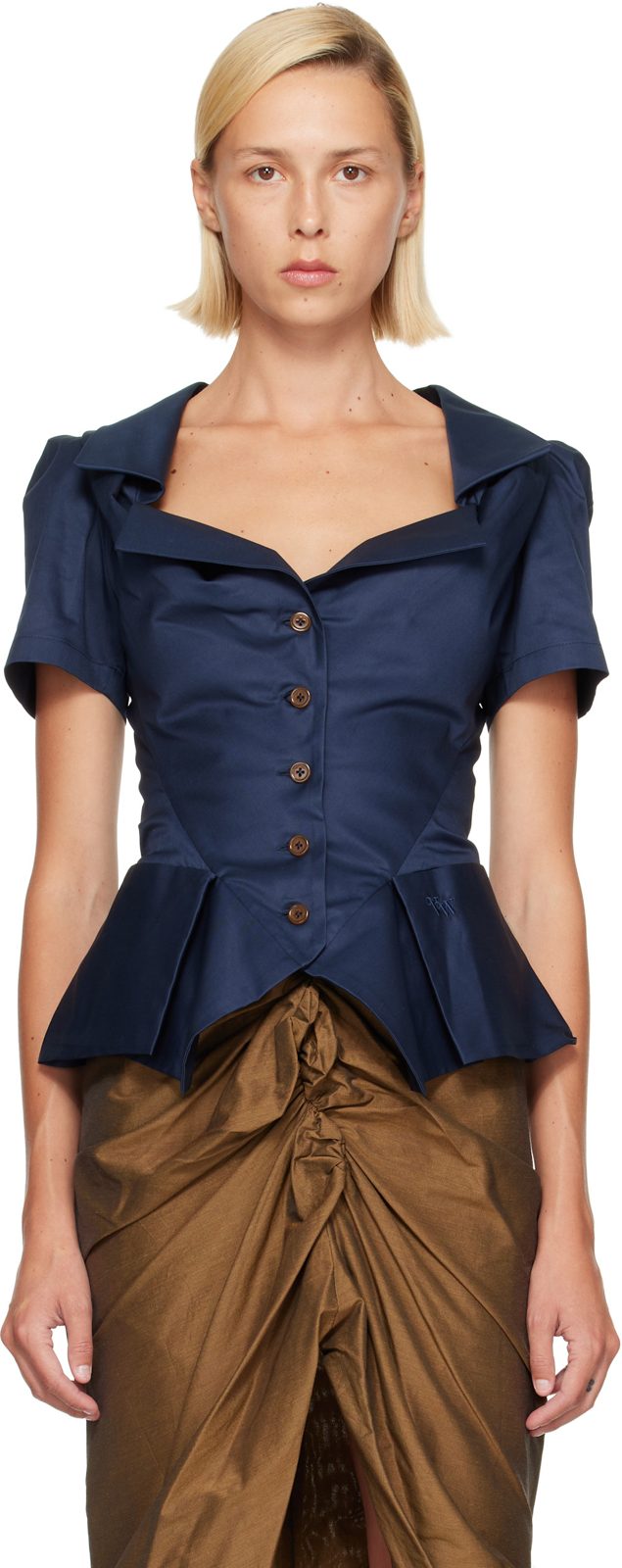 Navy S / S Monday Shirt 262314F109000
