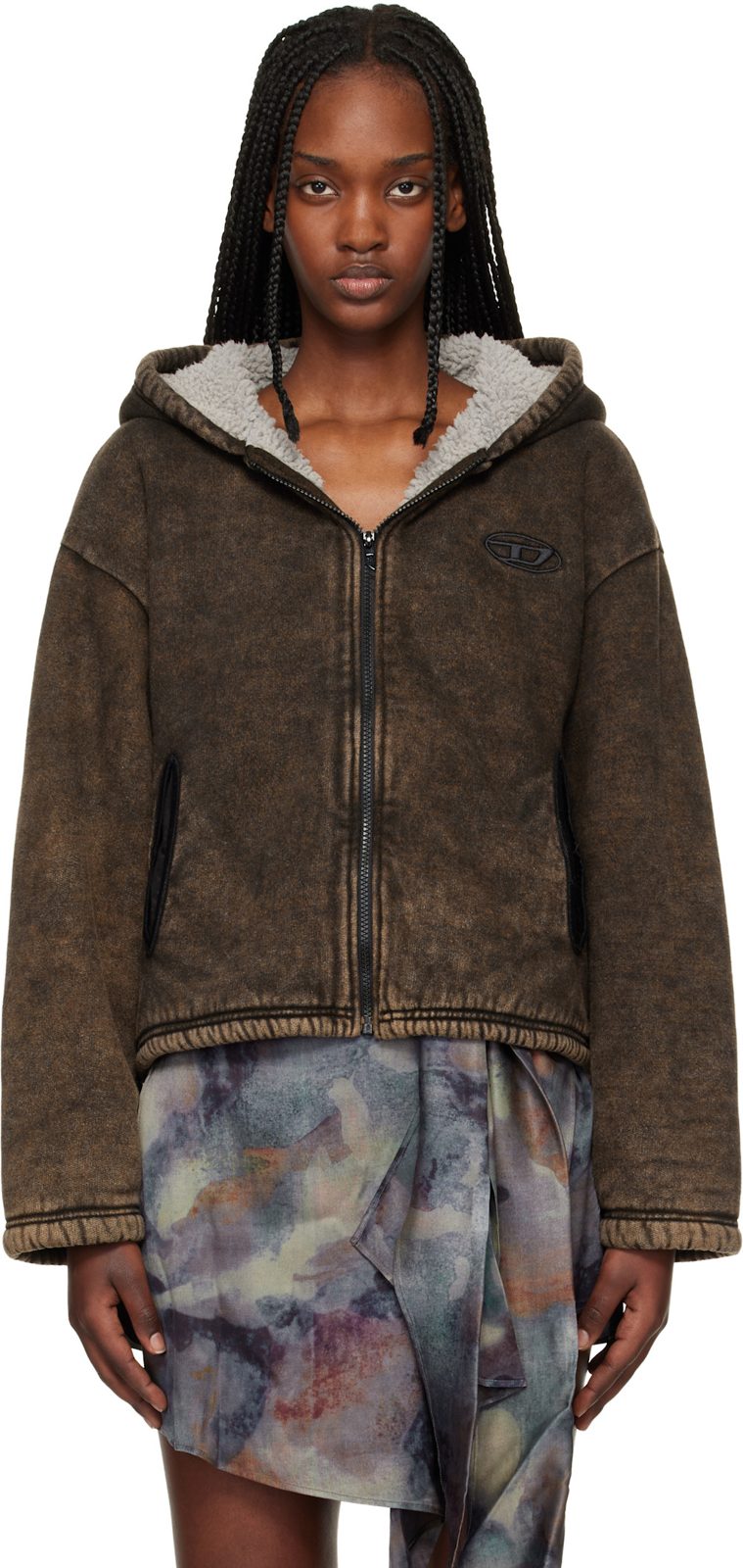 Brown F-Ella Hoodie 261001F097003