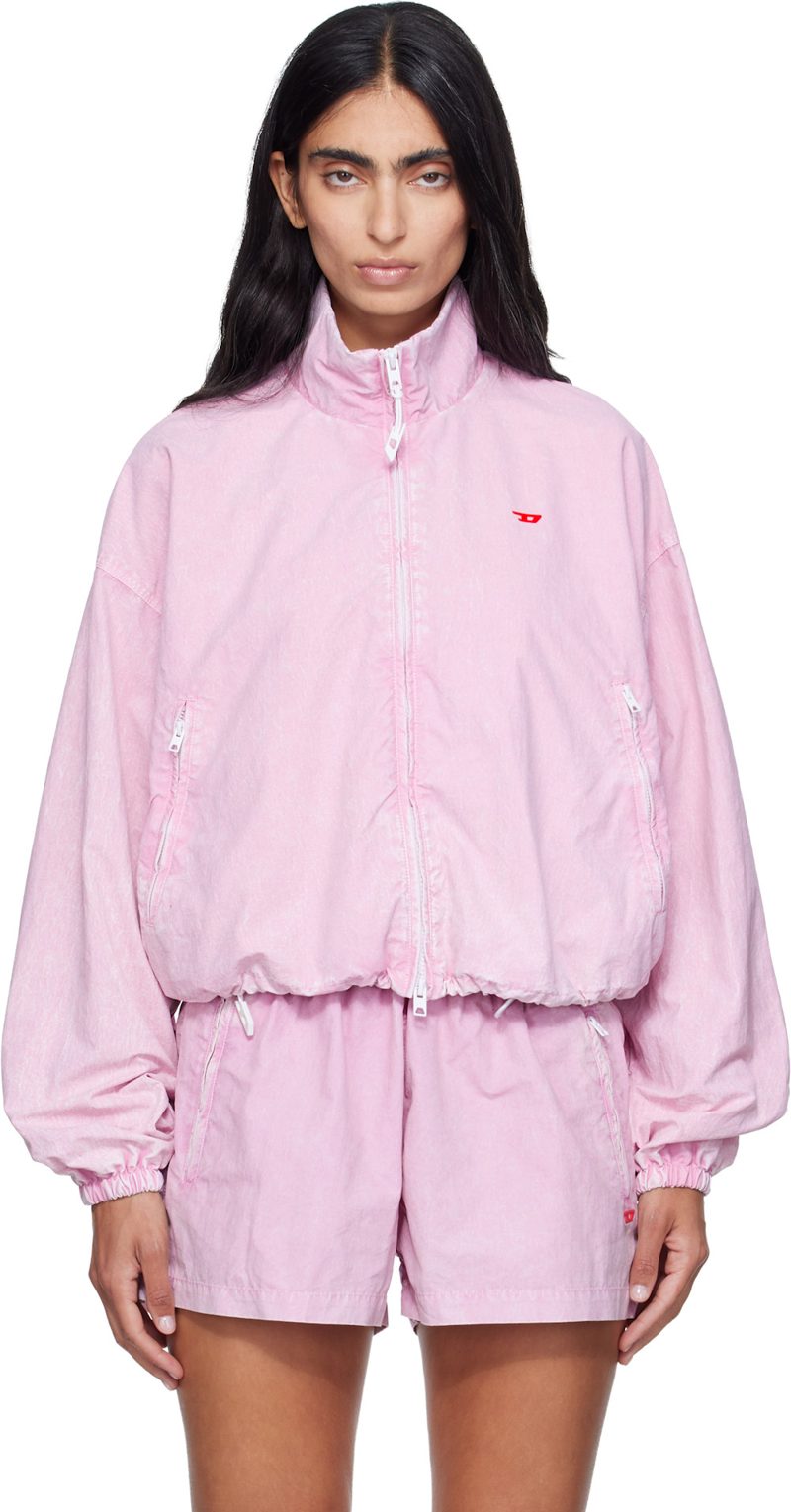 Pink Faded Bomber Jacket 262001F060003