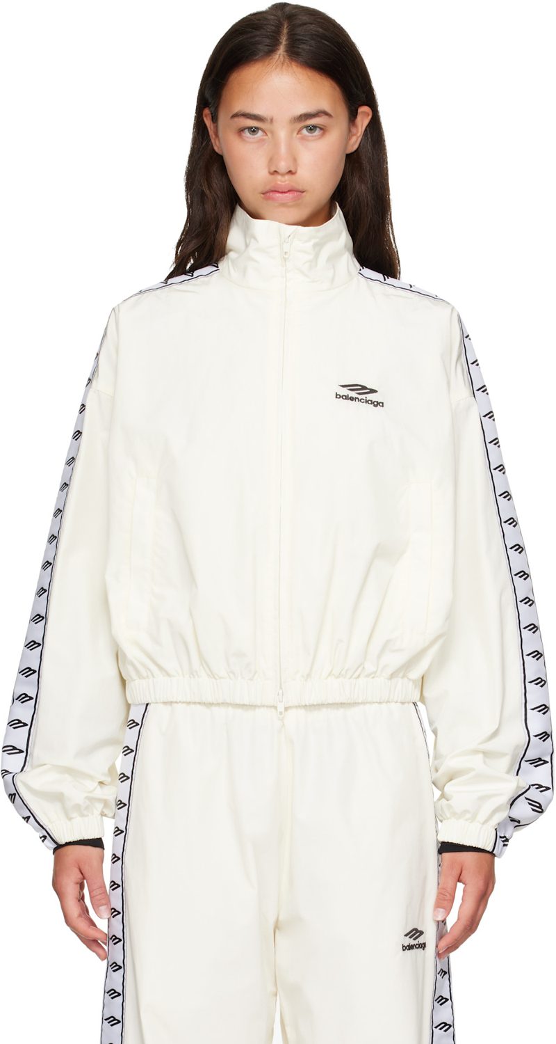 오프화이트 Techno Cotton Poplin Track Jacket 261342F063000
