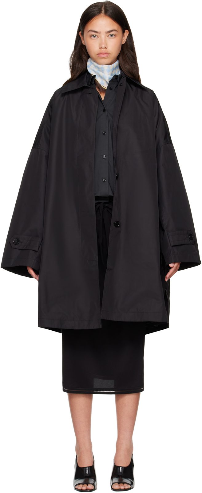 TOTEME Black Car Coat 262771F059000