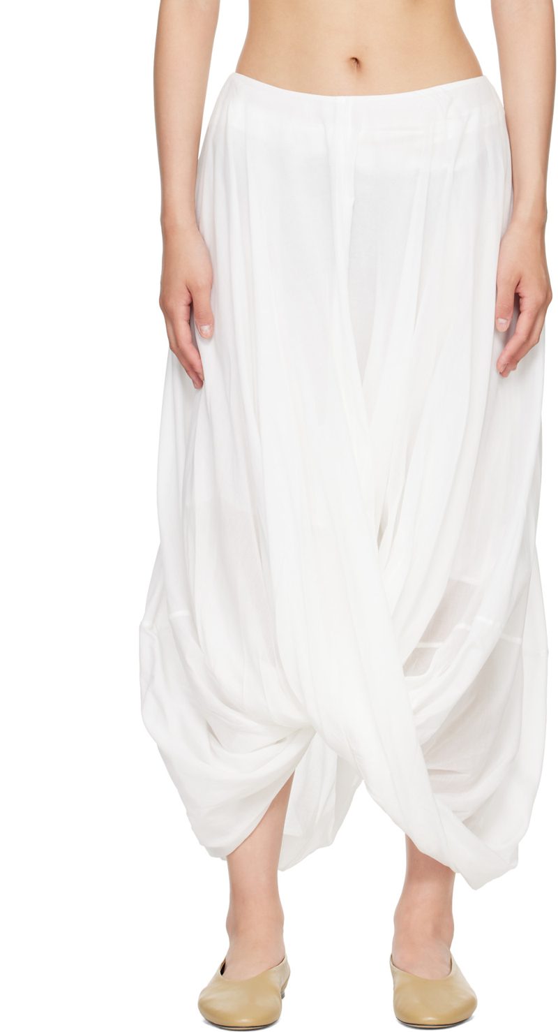 TOTEME White Cocoon Maxi Skirt 262771F093005