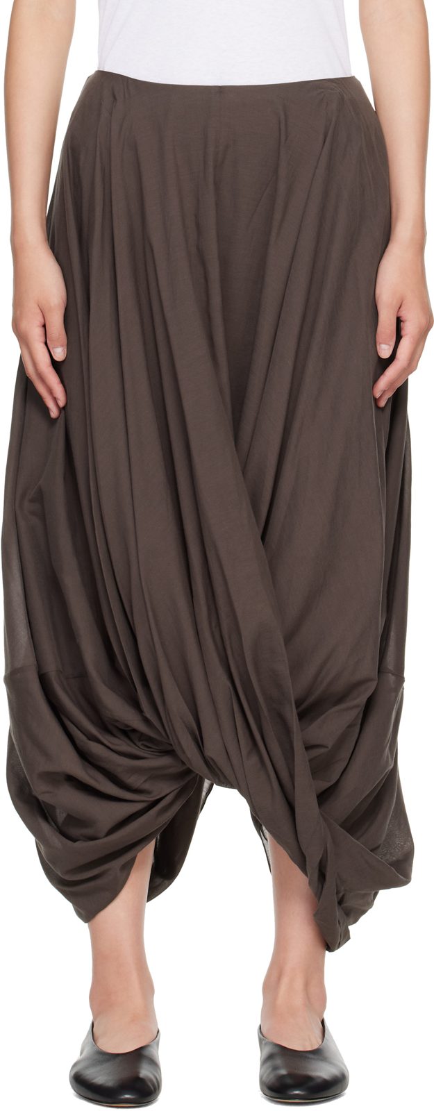 TOTEME Brown Cocoon Maxi Skirt 262771F093006