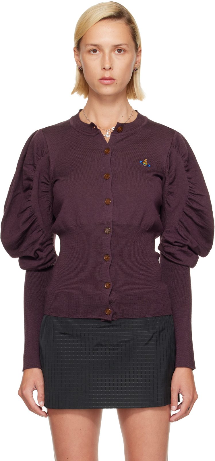Purple Eli Cardigan 262314F095012