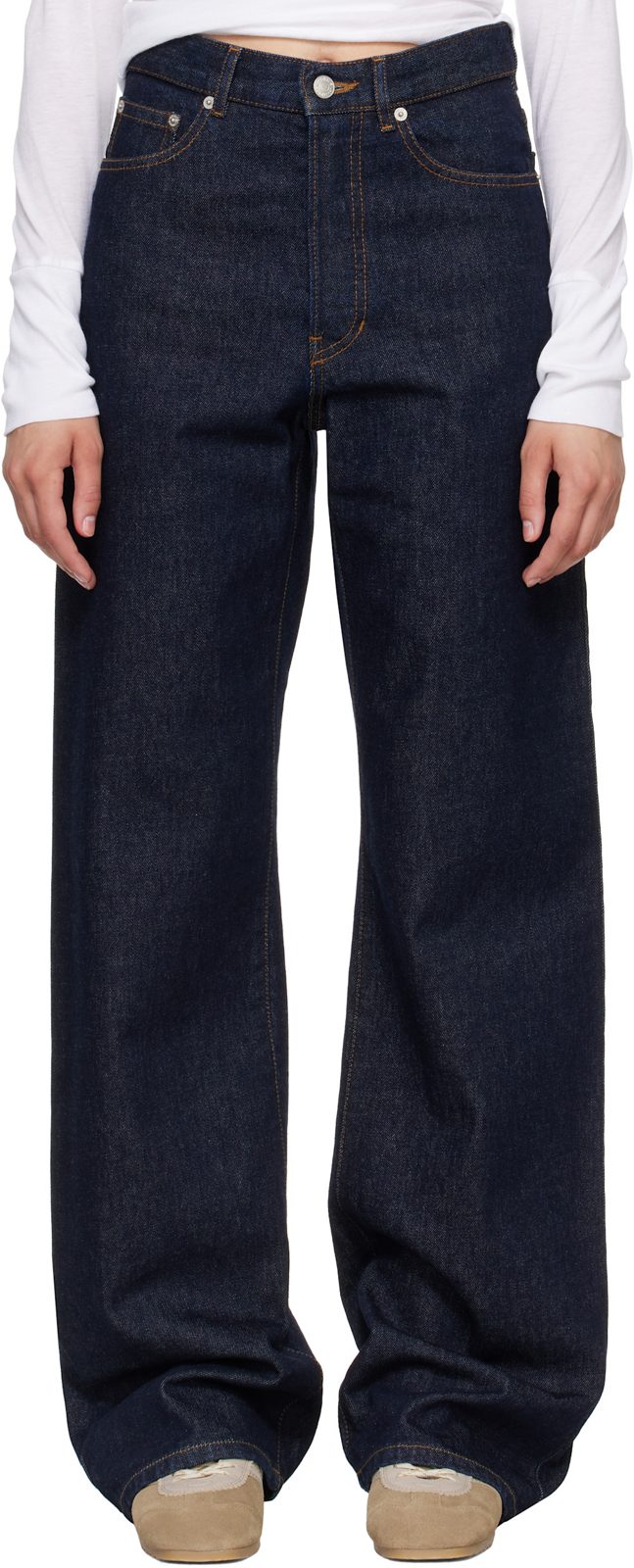 Navy Five-Pocket Jeans 262358F069002