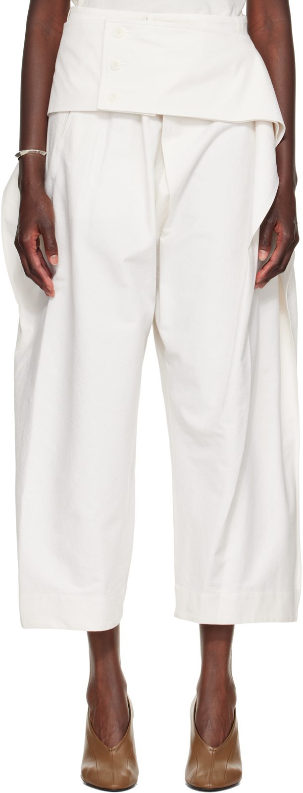 오프화이트 Grainy Trousers 262809F087005