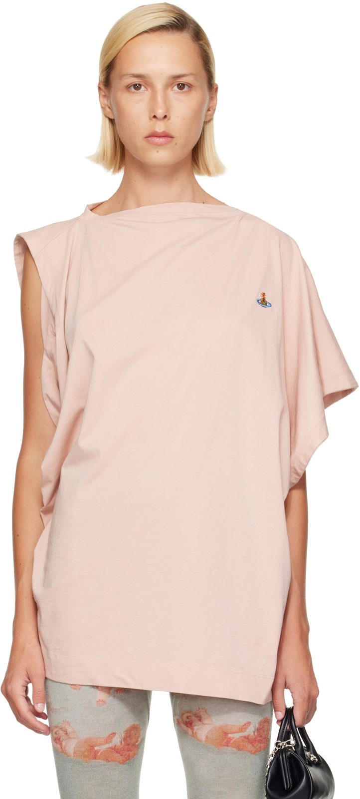 Pink Oversized Hebo T-shirt 262314F110026