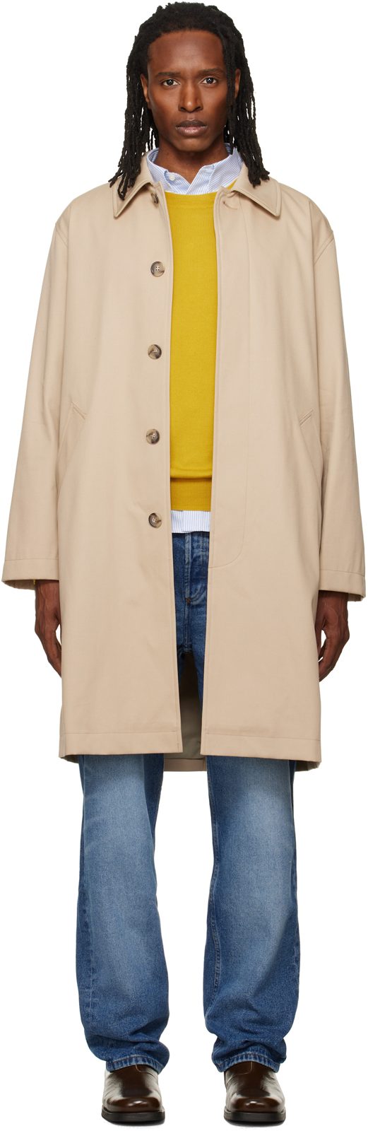 Beige Urban Mac Coat 262252M176001