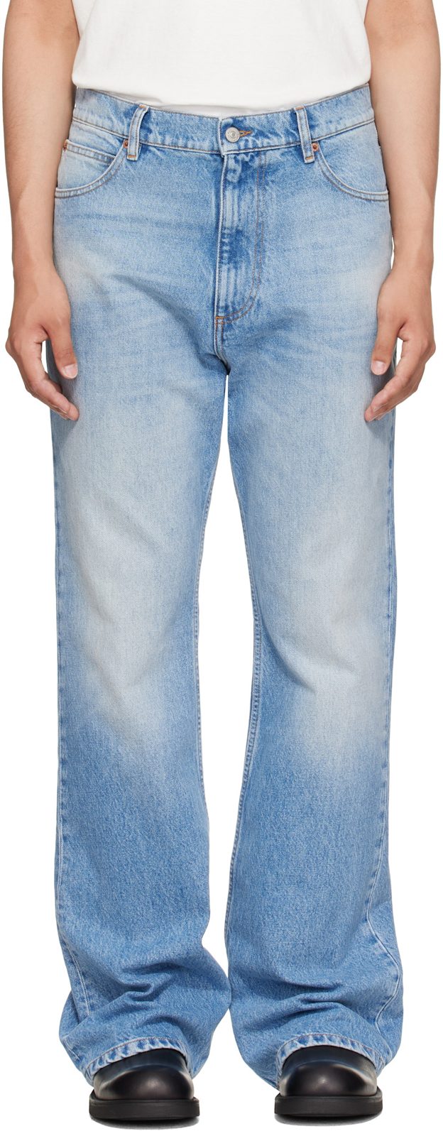 Blue Bootcut Jeans 262188M186005
