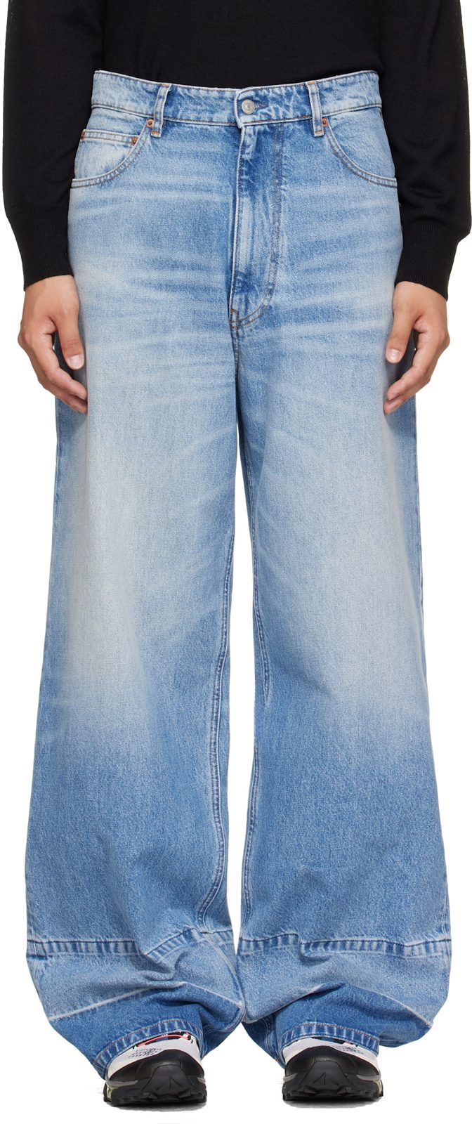 Blue Wide-Leg Jeans 262188M186011