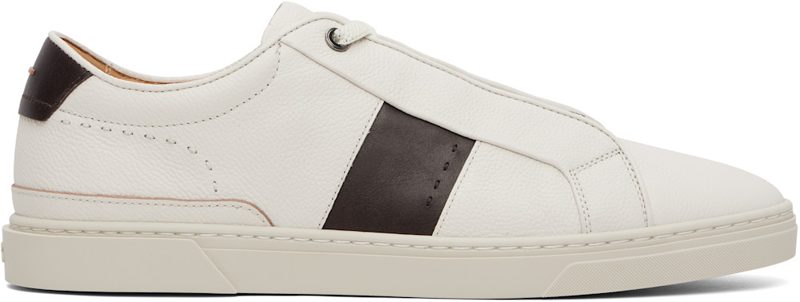 White Gary Leather Sneakers 262085M237009