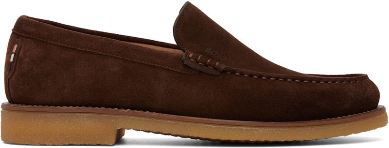 Brown Suede Loafers 262085M231002