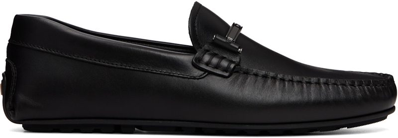 Black Nappa-Leather Driver Loafers 262085M231010
