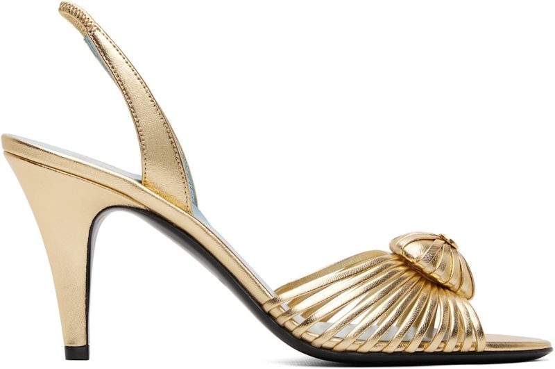 Garavani Gold Sandal Coeur Royal Heeled Sandals 262807F125010