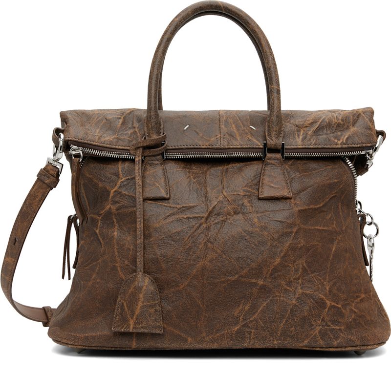 Brown 5AC Soft Medium Tote 262168M170005