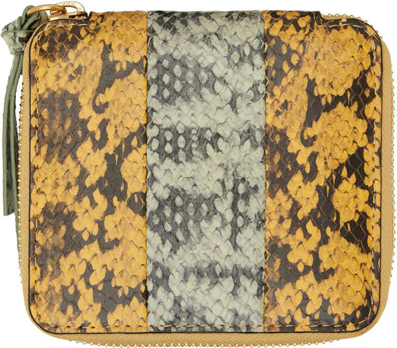 Yellow & Green Leather Wallet 262358F040000