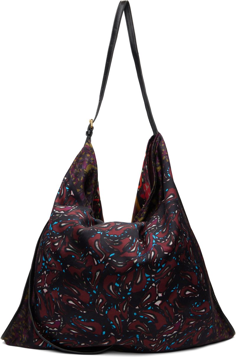 Burgundy Large Scarf Tote 262358F049000