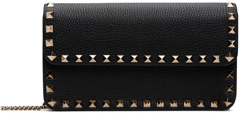 Garavani Black Rockstud Leather Bag 262807F048001