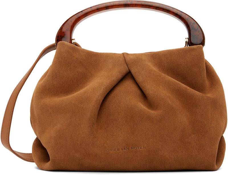 Tan Fold Calf Leather Small Bag 262358F046004