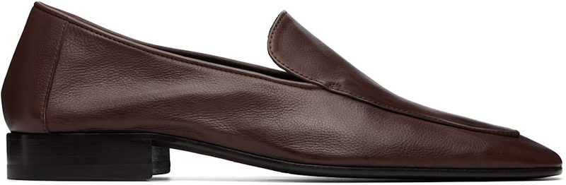 Brown Leather Loafers 262358M231008