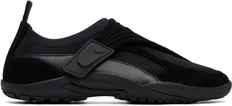Black LNV1 Knit & Suede Sneakers 262254M237011