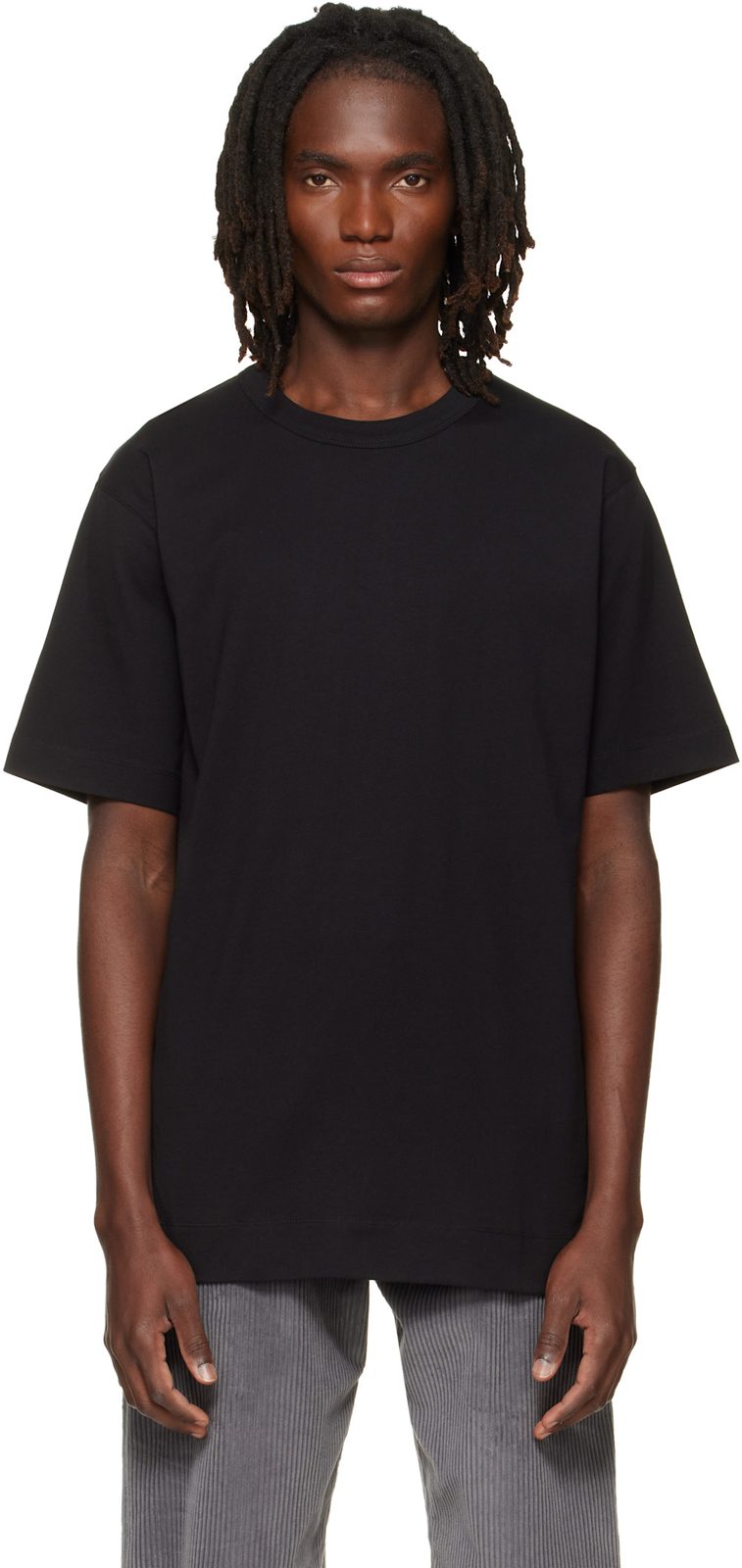 Black Regular Fit Cotton T-shirt 262358M213027