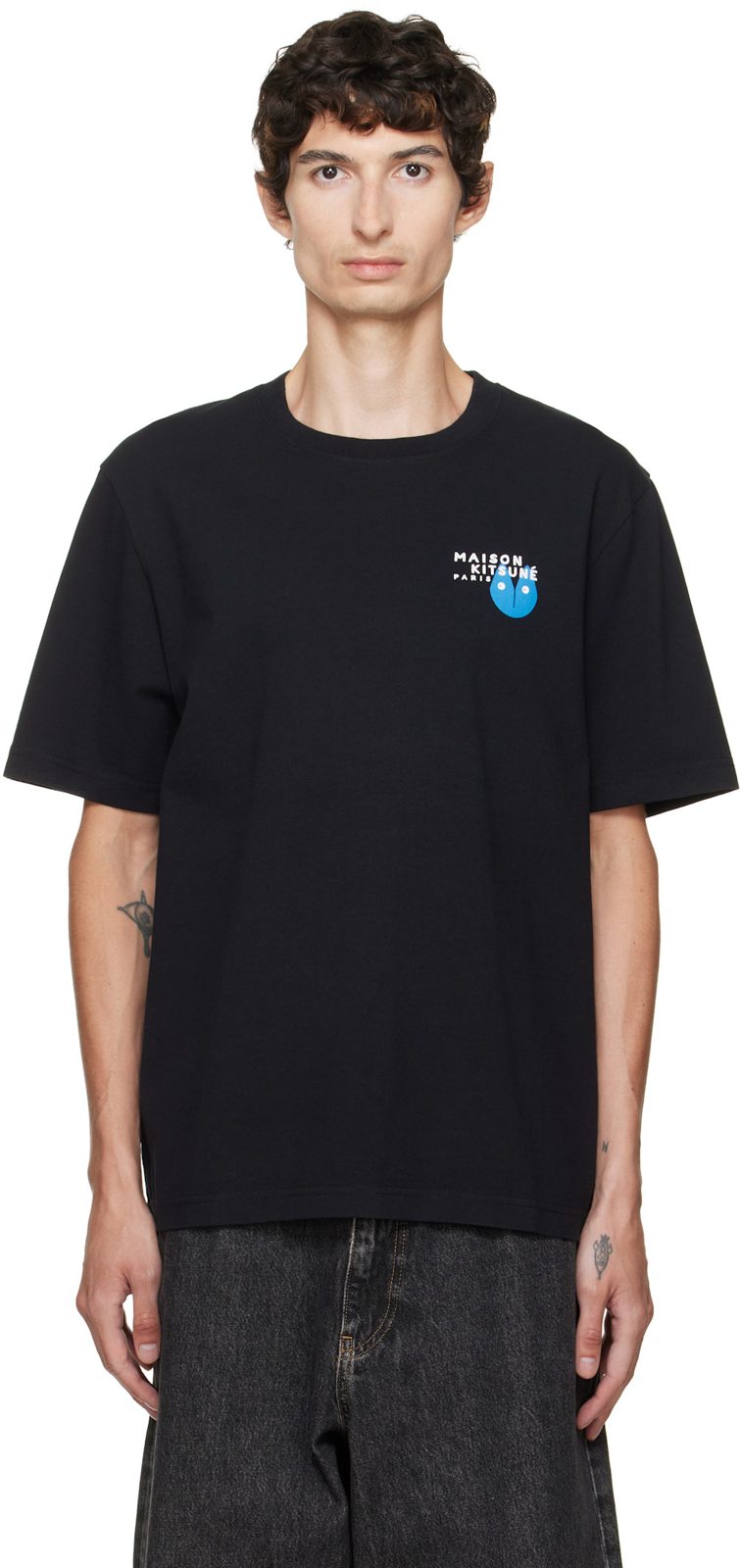 Maison Kitsune Black Fortune Fox Comfort T-shirt 262389M213017