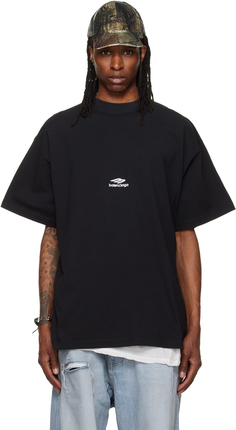 Black Oversized T-shirt 261342M213014