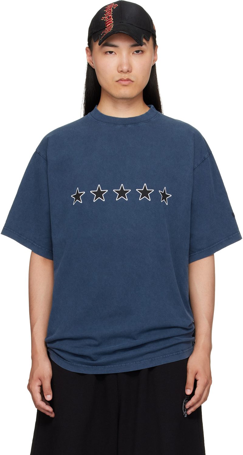 Navy 5-Star T-Shirt 261342M213001