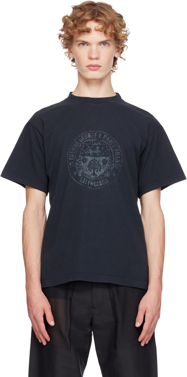 Black Standard Address Crest T-shirt 261342M213019