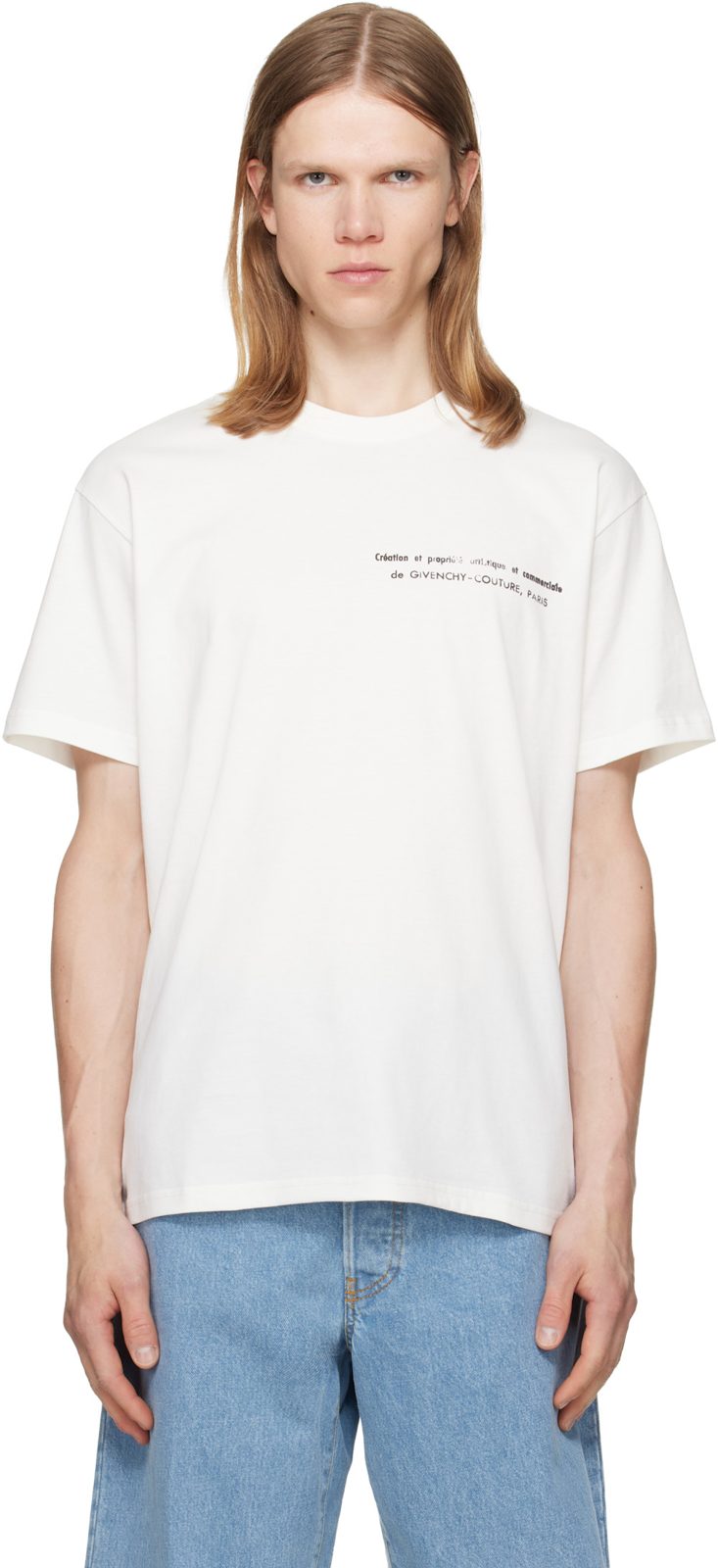 White Archives Print Cotton T-shirt 262278M213011