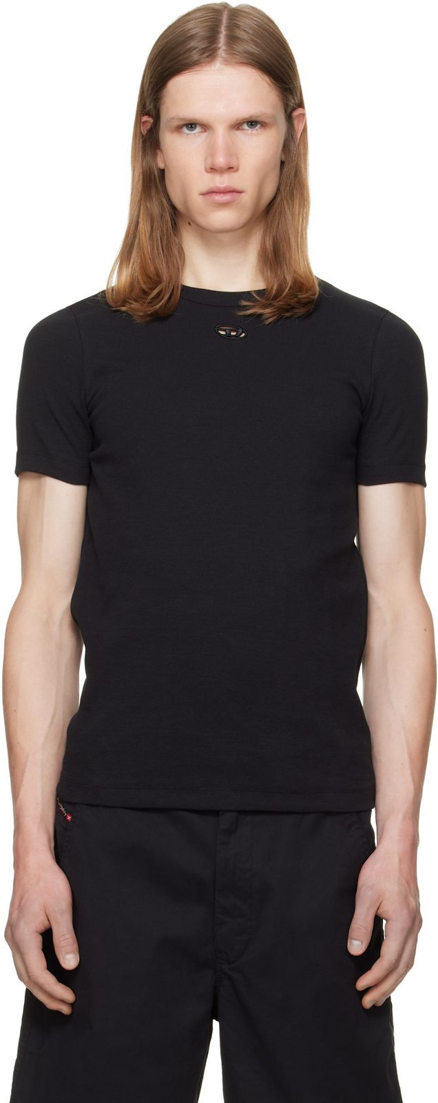 Black T-Ribber Dco T-shirt 262001M213008