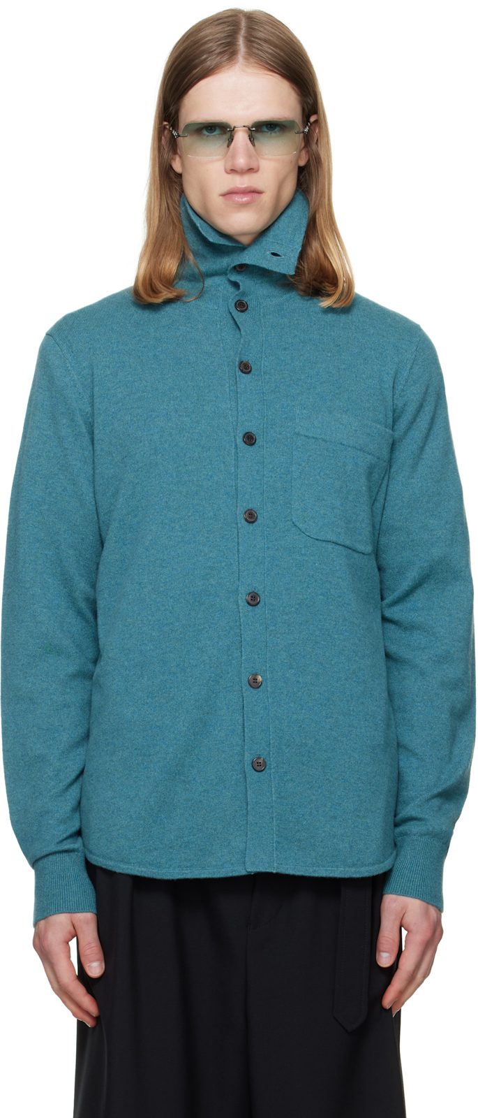Blue Collar Cashmere Cardigan 262358M200024