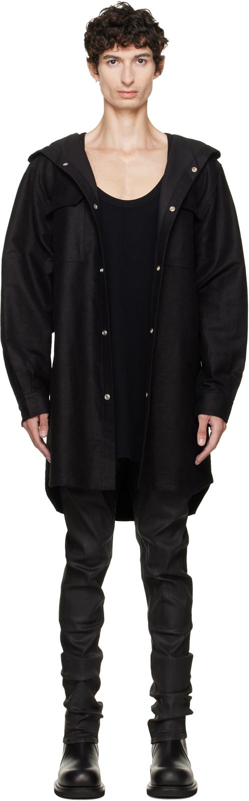 Black Tower Hooded Outershirt 262232M192002