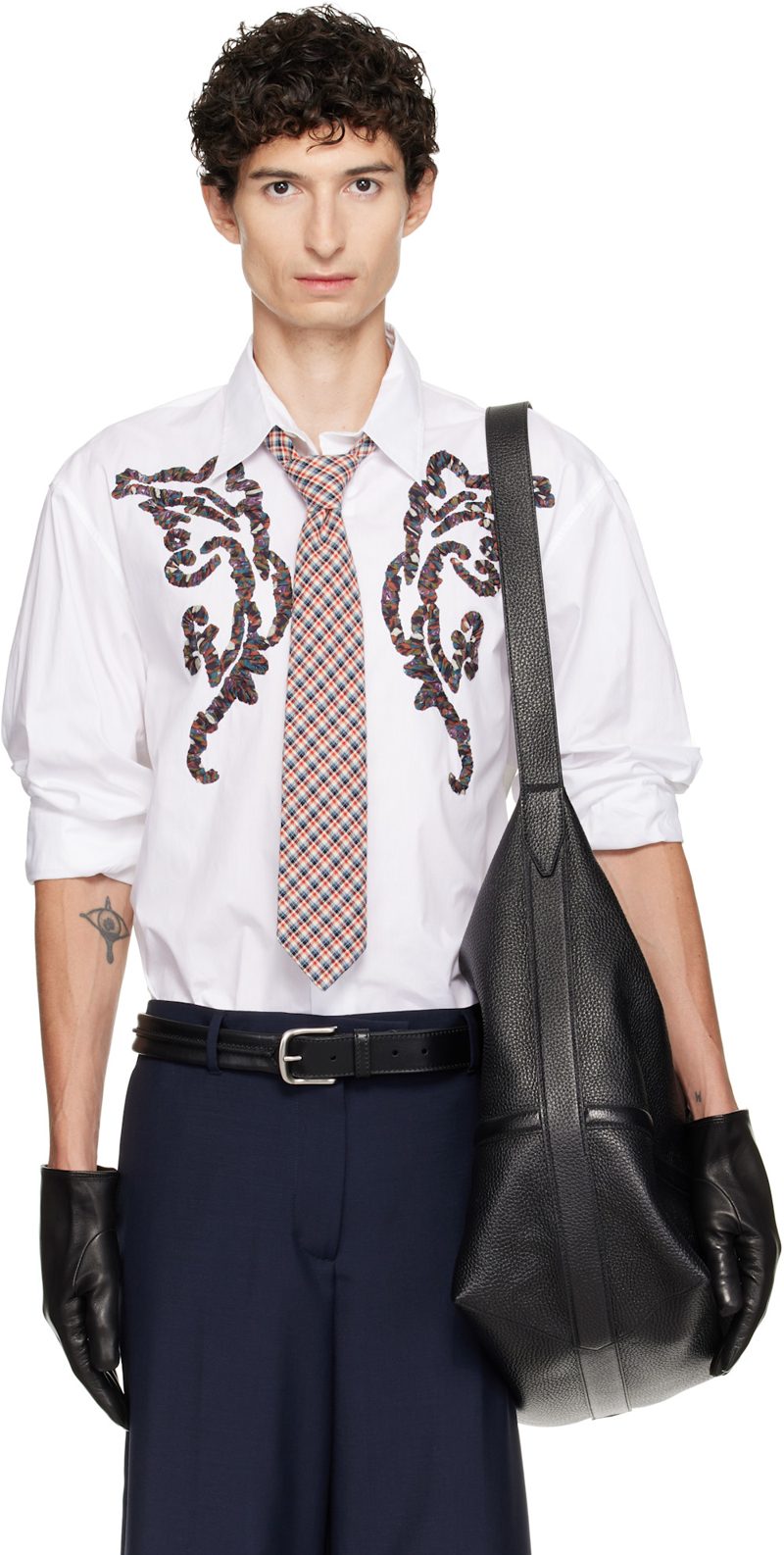 White Cotton Shirt 262358M192069