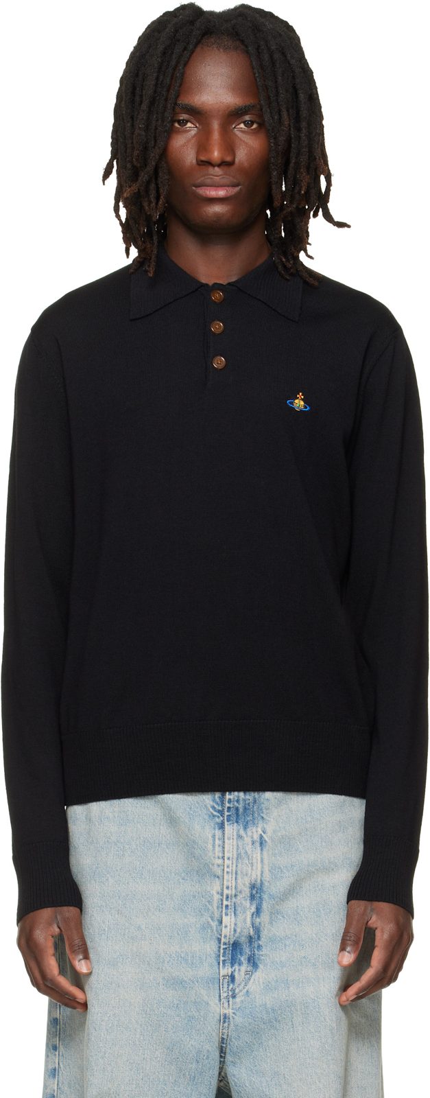 Black Mark L / S Polo 262314M212015