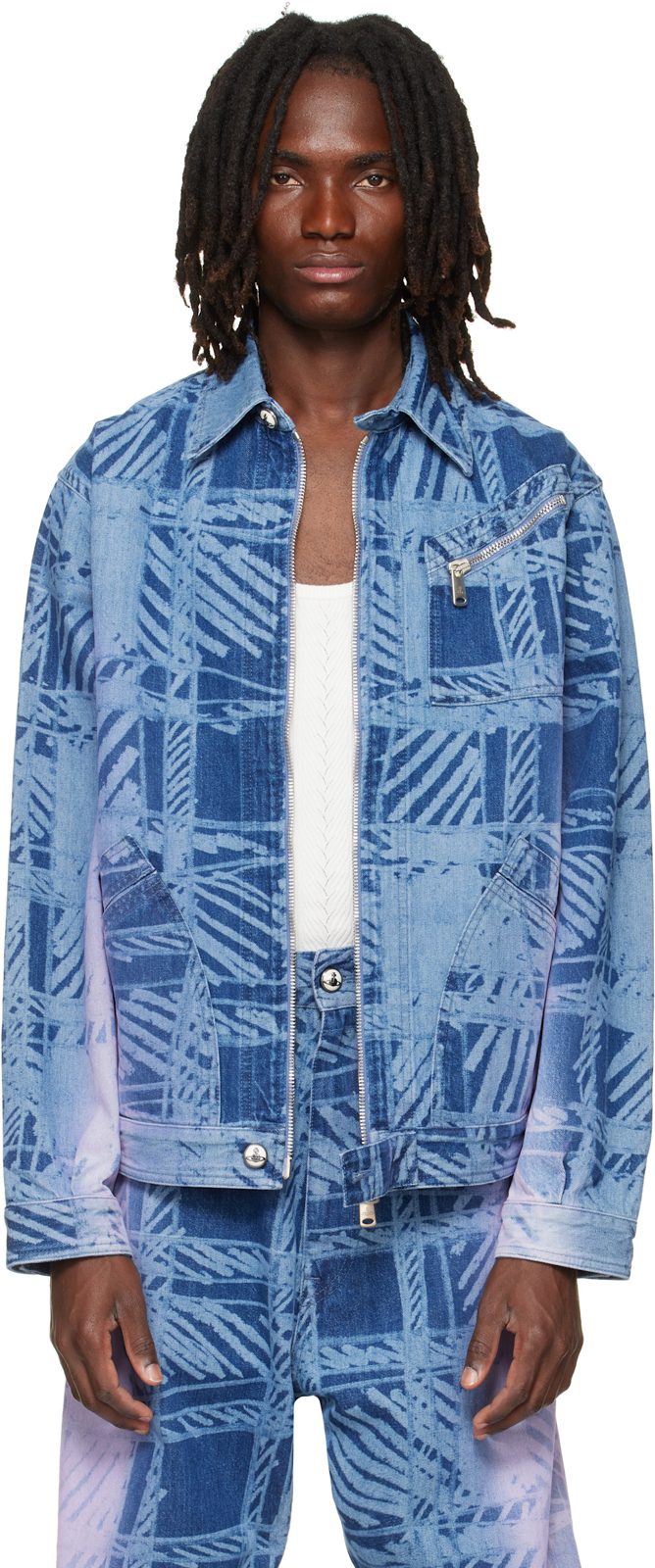 Blue Piranha Denim Jacket 262314M177001