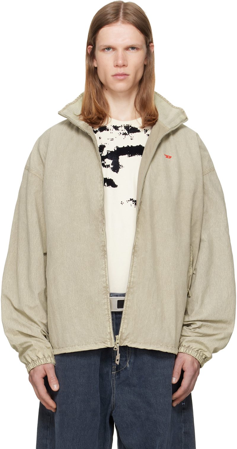Beige Treated Taslan Jacket 262001M180004
