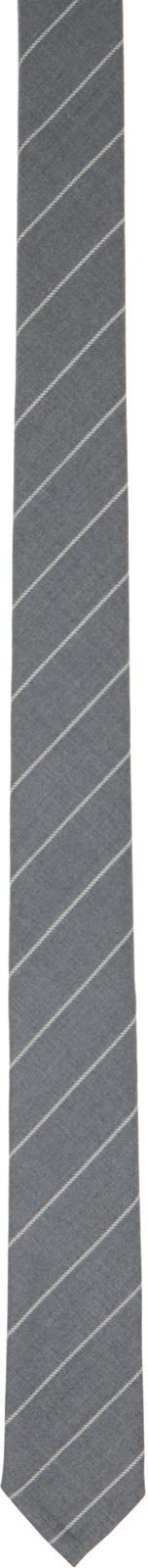 Gray Pinstripe Tie 262381M158002