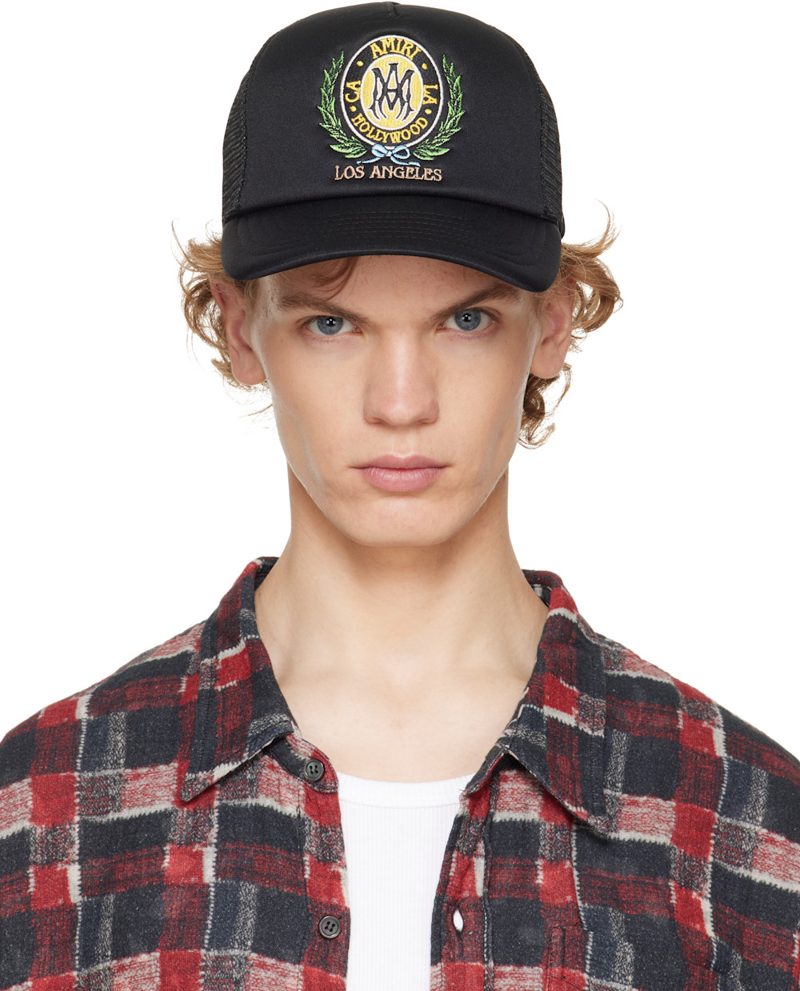 Black MA Crest Trucker Hat 262886M139018