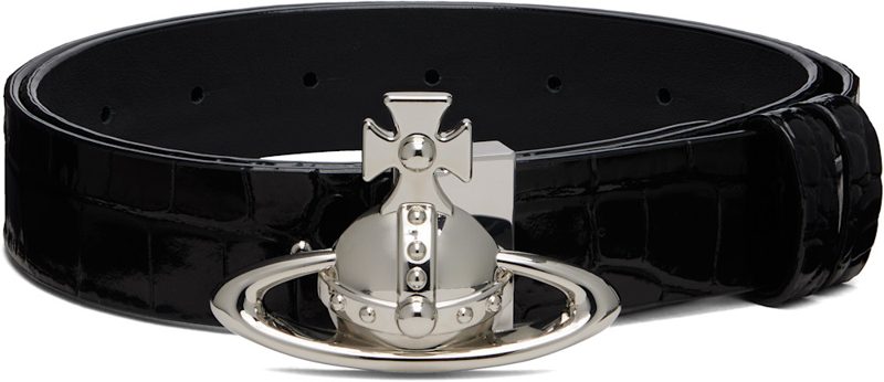 Black Orb Buckle Belt 262314M131020