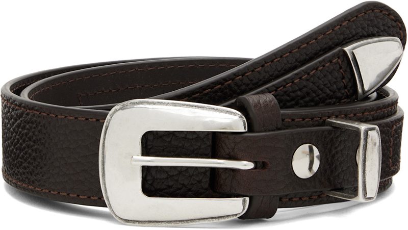 Brown Minimal Western Belt 262646M131006
