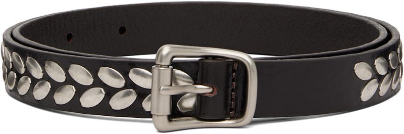 Brown Almond Stud 20 MM Belt 262646M131005