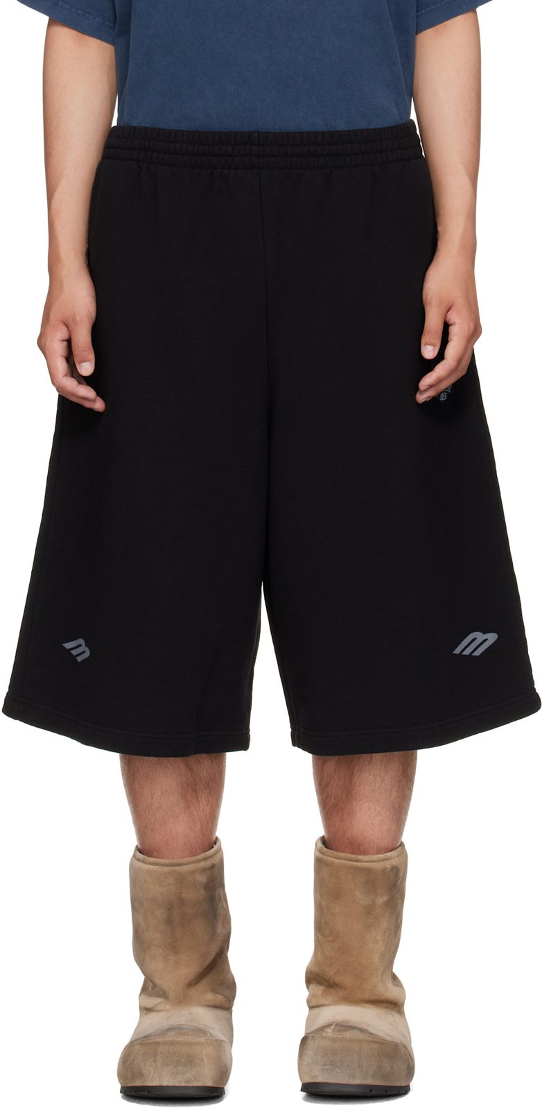 Black 3B Football Shorts 261342M193003