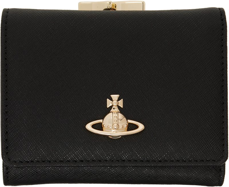 Black Small Frame Wallet 262314M164029