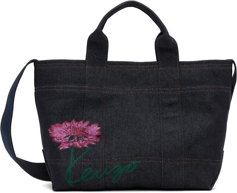 Navy [겐조] Paris Tulip Small Tote 262387M172000
